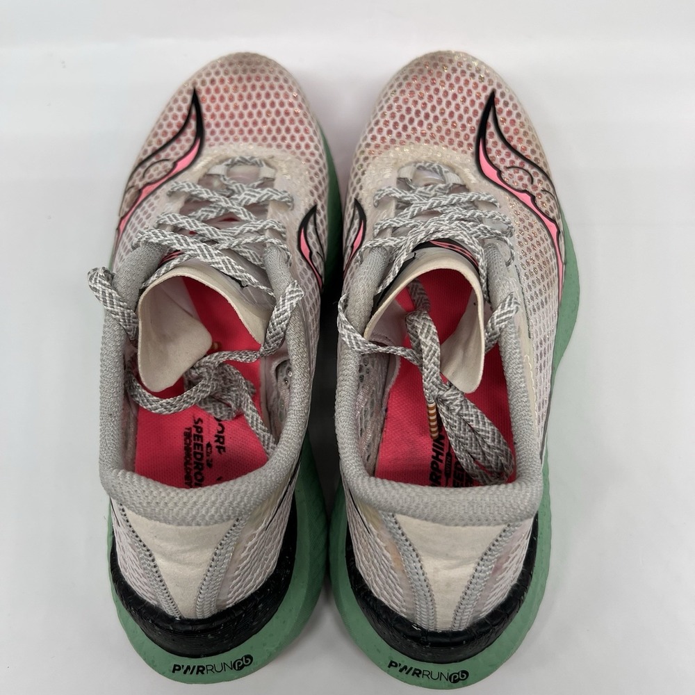 Saucony Women's Endorphin Pro 3 Running Shoes Fog ViziPink 6.5 Marathon Racing - Picture 8 of 10